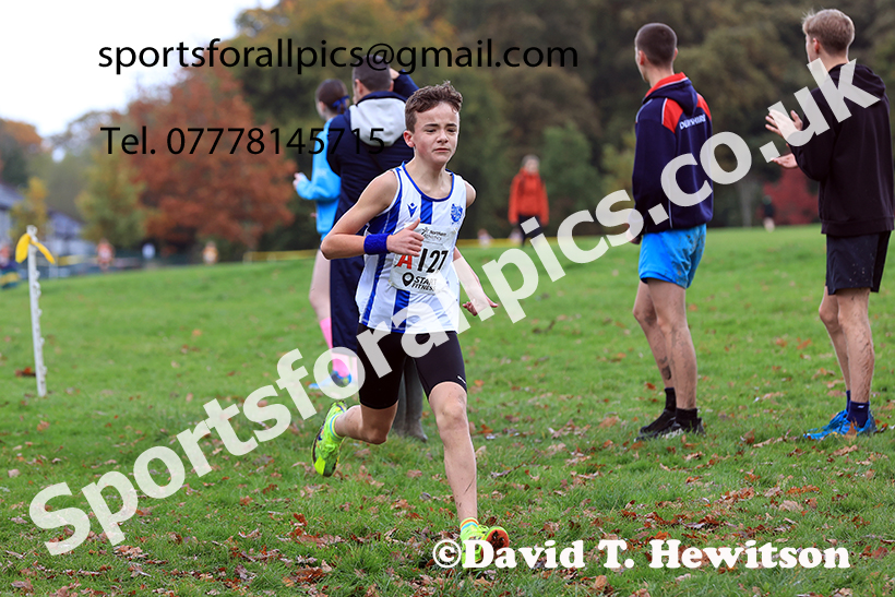 Boys under-13s, 2024 Northern Cross Country Relays, Graves Park, Sheffield.   Photo: David T. Hewitson/Sports for All Pics